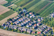 Oblique view of At the large garden in the district Mörzheim in Landau in der Pfalz in the state Rhineland-Palatinate, Germany