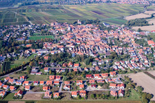 Aerial view of Village view in the district Moerzheim in Landau in der Pfalz in the state Rhineland-Palatinate, Germany