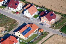 Ahornweg, new development area in the Brotäckern in Steinweiler in the state Rhineland-Palatinate, Germany