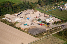 Oblique view of Construction waste recycling Gaudier in the district Minderslachen in Kandel in the state Rhineland-Palatinate, Germany