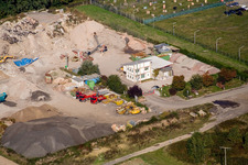 Construction waste recycling Gaudier in the district Minderslachen in Kandel in the state Rhineland-Palatinate, Germany from above