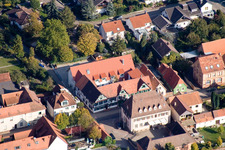 Bahnhofstraße Hotel Zum Rössel in Kandel in the state Rhineland-Palatinate, Germany out of the air