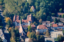 Town View of the streets and houses of the residential areas in the district Berghausen in Pfinztal in the state Baden-Wurttemberg