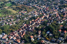 District Grünwettersbach in Karlsruhe in the state Baden-Wuerttemberg, Germany from above