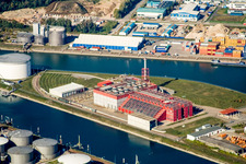 Power plants of cancelled Waste incineration plant station Thermoselect in the district Muehlburg in Karlsruhe in the state Baden-Wurttemberg, Germany