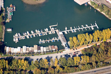 Maxau Marina in the district Knielingen in Karlsruhe in the state Baden-Wuerttemberg, Germany