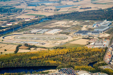 Daimler test track in the Oberwald industrial area in Wörth am Rhein in the state Rhineland-Palatinate, Germany