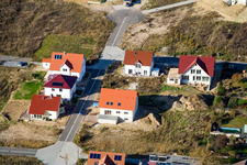 On the high trail in Kandel in the state Rhineland-Palatinate, Germany seen from a drone
