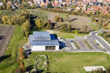 Aerial photograpy of Bienwald Hall Kandel in Kandel in the state Rhineland-Palatinate, Germany