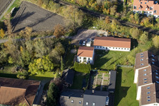 Aerial view of Veterinarian Dagmar Schlegel in Kandel in the state Rhineland-Palatinate, Germany