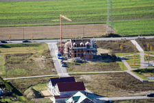 On the high trail in Kandel in the state Rhineland-Palatinate, Germany from above