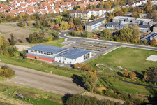 Bienwald Hall Kandel in Kandel in the state Rhineland-Palatinate, Germany from a drone