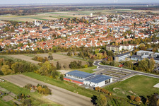 Aerial view of Bienwald Hall Kandel in Kandel in the state Rhineland-Palatinate, Germany