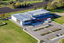 Bienwald Hall Kandel in Kandel in the state Rhineland-Palatinate, Germany from a drone