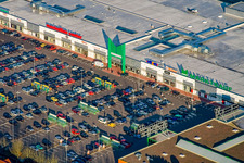 Oblique view of Market baptism in the Maximilian Center in the district Maximiliansau in Wörth am Rhein in the state Rhineland-Palatinate, Germany