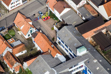 Aerial view of DBK, Rheinstr in Kandel in the state Rhineland-Palatinate, Germany