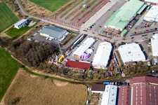 Aerial view of Horstring in the district Minderslachen in Kandel in the state Rhineland-Palatinate, Germany