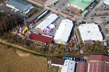 Aerial photograpy of Horstring in the district Minderslachen in Kandel in the state Rhineland-Palatinate, Germany