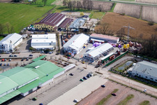 Horstring in the district Minderslachen in Kandel in the state Rhineland-Palatinate, Germany from the plane