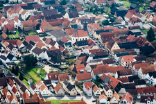 Main street from the north in Offenbach an der Queich in the state Rhineland-Palatinate, Germany