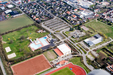 Queichtalbad and Stadium in Offenbach an der Queich in the state Rhineland-Palatinate, Germany