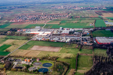 Bruchwiesenstr industrial area in the district Dreihof in Bornheim in the state Rhineland-Palatinate, Germany