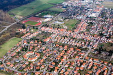 Aerial photograpy of Queichtalring in Offenbach an der Queich in the state Rhineland-Palatinate, Germany