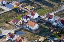 On the high trail in Kandel in the state Rhineland-Palatinate, Germany from the plane