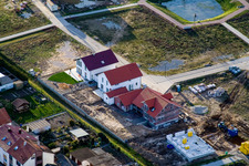 Drone recording of On the high trail in Kandel in the state Rhineland-Palatinate, Germany