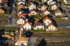 On the high trail in Kandel in the state Rhineland-Palatinate, Germany viewn from the air