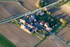 Aerial photograpy of Welschhof in Freckenfeld in the state Rhineland-Palatinate, Germany