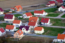 Aerial photograpy of New development area NO in the district Schaidt in Wörth am Rhein in the state Rhineland-Palatinate, Germany