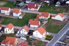 Drone recording of New development area NO in the district Schaidt in Wörth am Rhein in the state Rhineland-Palatinate, Germany