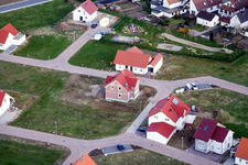 New development area NO in the district Schaidt in Wörth am Rhein in the state Rhineland-Palatinate, Germany from a drone