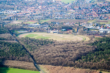 Aerial view of Herxheim, racecourse in Herxheim bei Landau in the state Rhineland-Palatinate, Germany