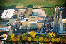 Lauterburger Straße industrial estate Opel Tretter from the west in Kandel in the state Rhineland-Palatinate, Germany