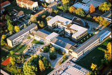 Aerial view of IGS Kandel in Kandel in the state Rhineland-Palatinate, Germany