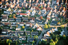 Aerial photograpy of Robert Koch Street in Kandel in the state Rhineland-Palatinate, Germany