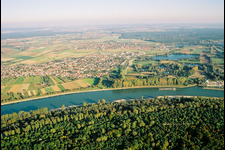 Rhine opposite Speyer in Altlußheim in the state Baden-Wuerttemberg, Germany