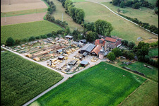 Aerial photograpy of Schaidter Mill in the district Schaidt in Wörth am Rhein in the state Rhineland-Palatinate, Germany