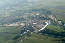 Aerial view of Landfill in Schaffhouse-près-Seltz in the state Bas-Rhin, France
