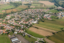 Beinheim in the state Bas-Rhin, France from the drone perspective