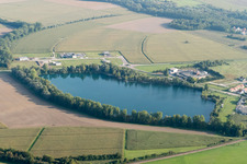 Rountzenheim in the state Bas-Rhin, France seen from a drone