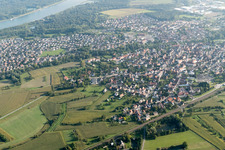 Drone image of Drusenheim in the state Bas-Rhin, France