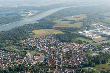 Aerial photograpy of Drusenheim in the state Bas-Rhin, France