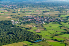 Oblique view of District Wagshurst in Achern in the state Baden-Wuerttemberg, Germany