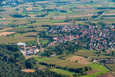 District Wagshurst in Achern in the state Baden-Wuerttemberg, Germany from above