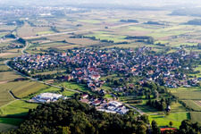 Village - view on the edge of agricultural fields and farmland in Achern in the state Baden-Wurttemberg, Germany