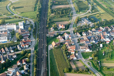 District Urloffen in Appenweier in the state Baden-Wuerttemberg, Germany from the drone perspective