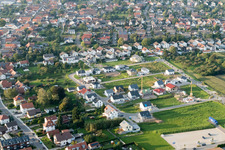 Aerial view of New development area south in the district Urloffen in Appenweier in the state Baden-Wuerttemberg, Germany